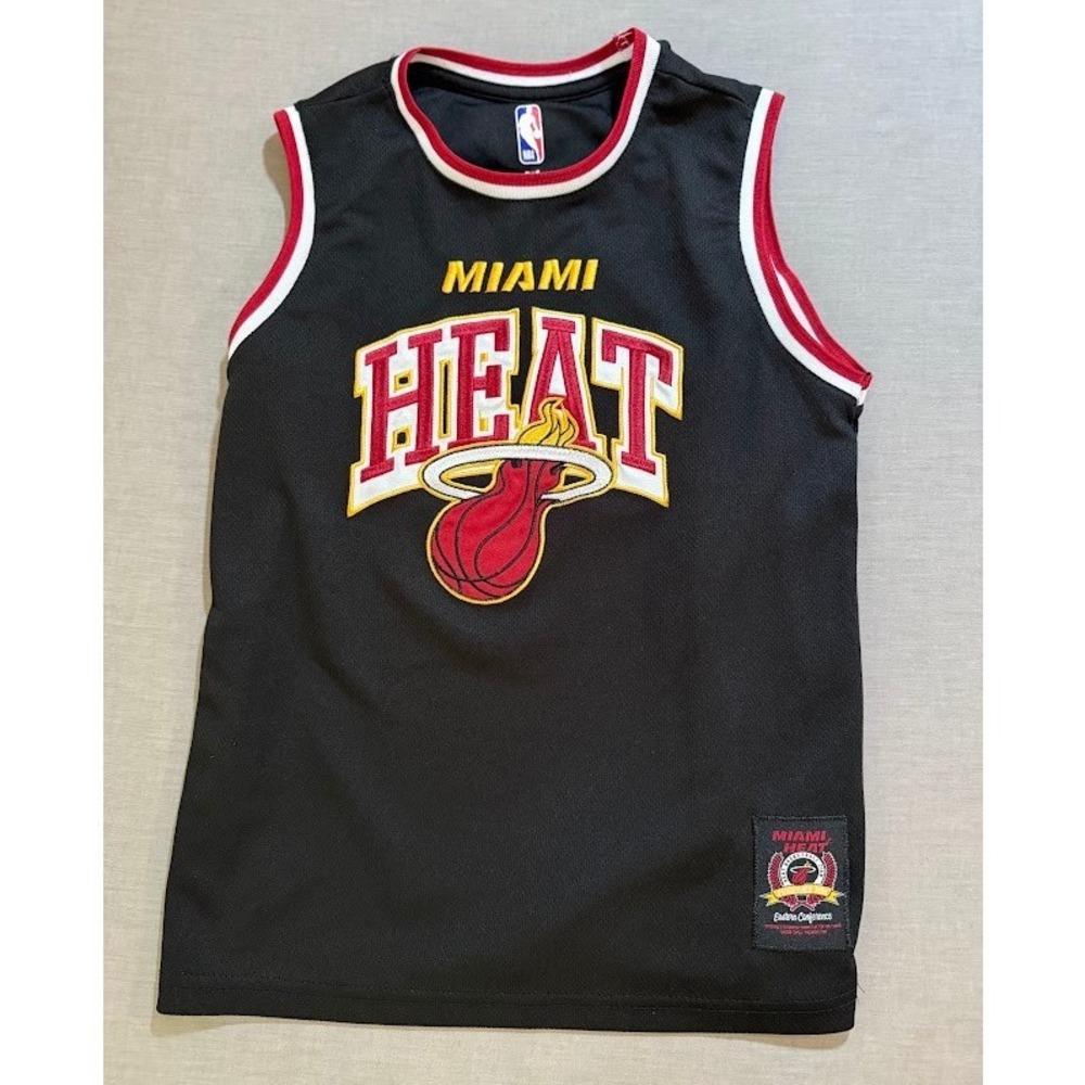 Miami Heat NBA Jersey Youth M‎ Black Sleeveless Basketball Eastern Conference
